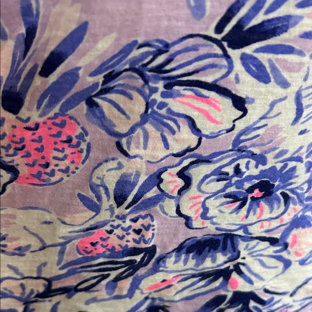 Lilly Pulitzer Pink and Blue Floral Blouse - Picture 4 of 9